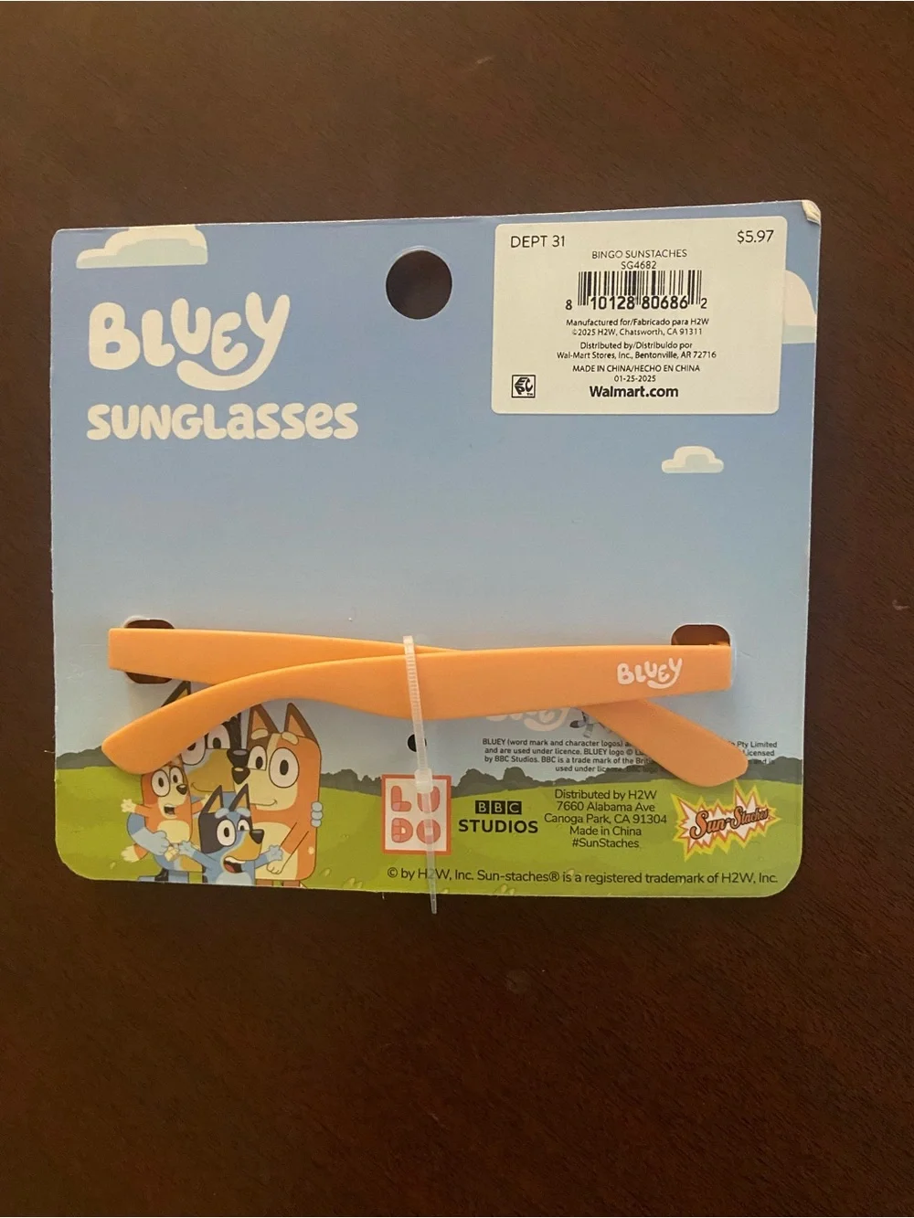 Kids Fox-Shaped Sunglasses in Orange & Cream